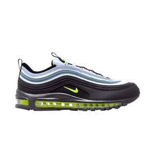 NWT New Nike Air Max97 in Pure platinum, Volt, Icon Flip, size 7.5